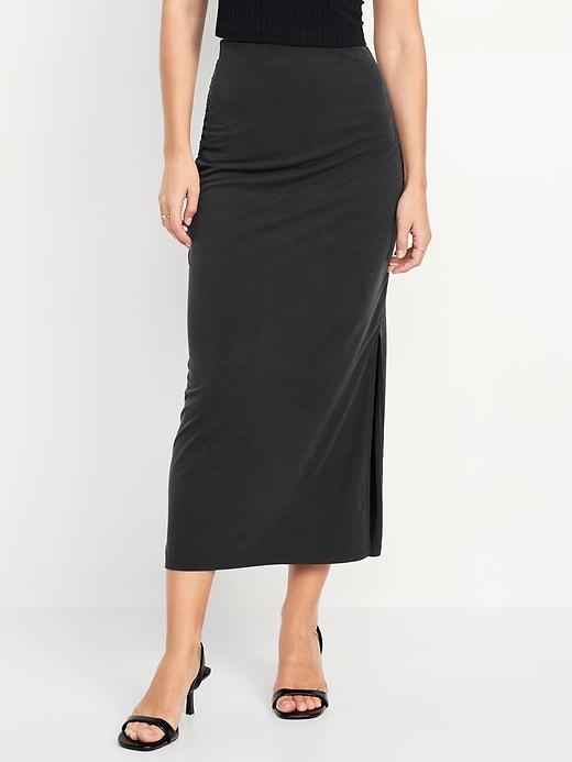 Ribbed Maxi Skirt Product Image