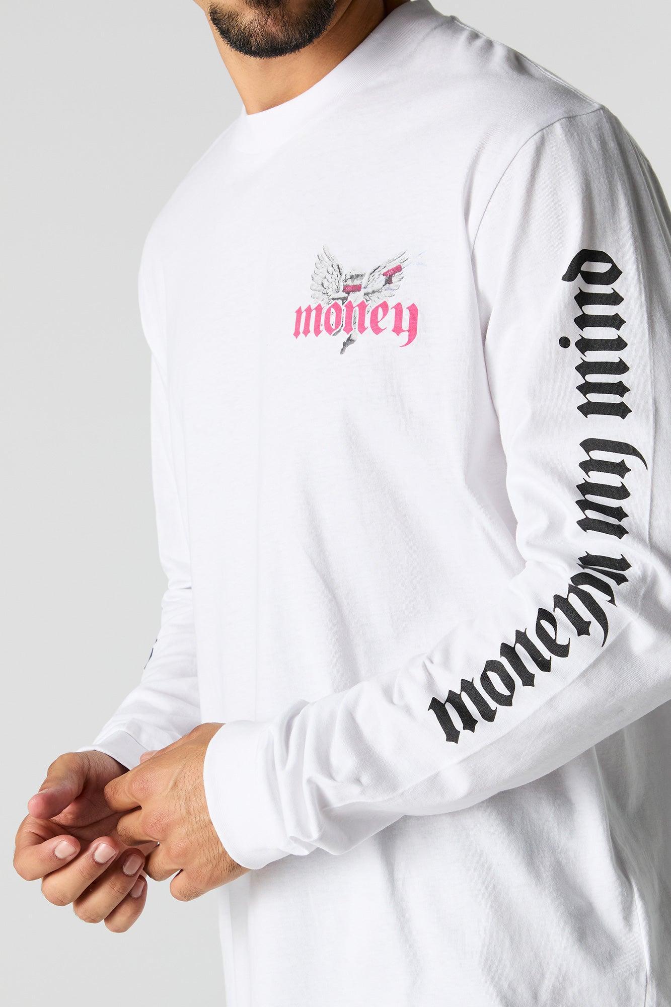 Money on My Mind Graphic Long Sleeve Top Male Product Image