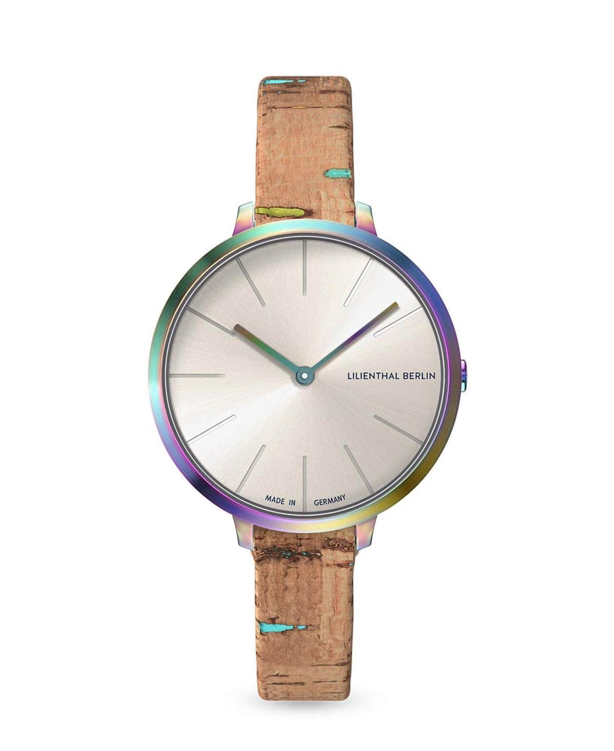 Lilienthal Berlin Womens Rosalux Rainbow Light Brown Cork Leather Watch 30mm - Light Brown Product Image