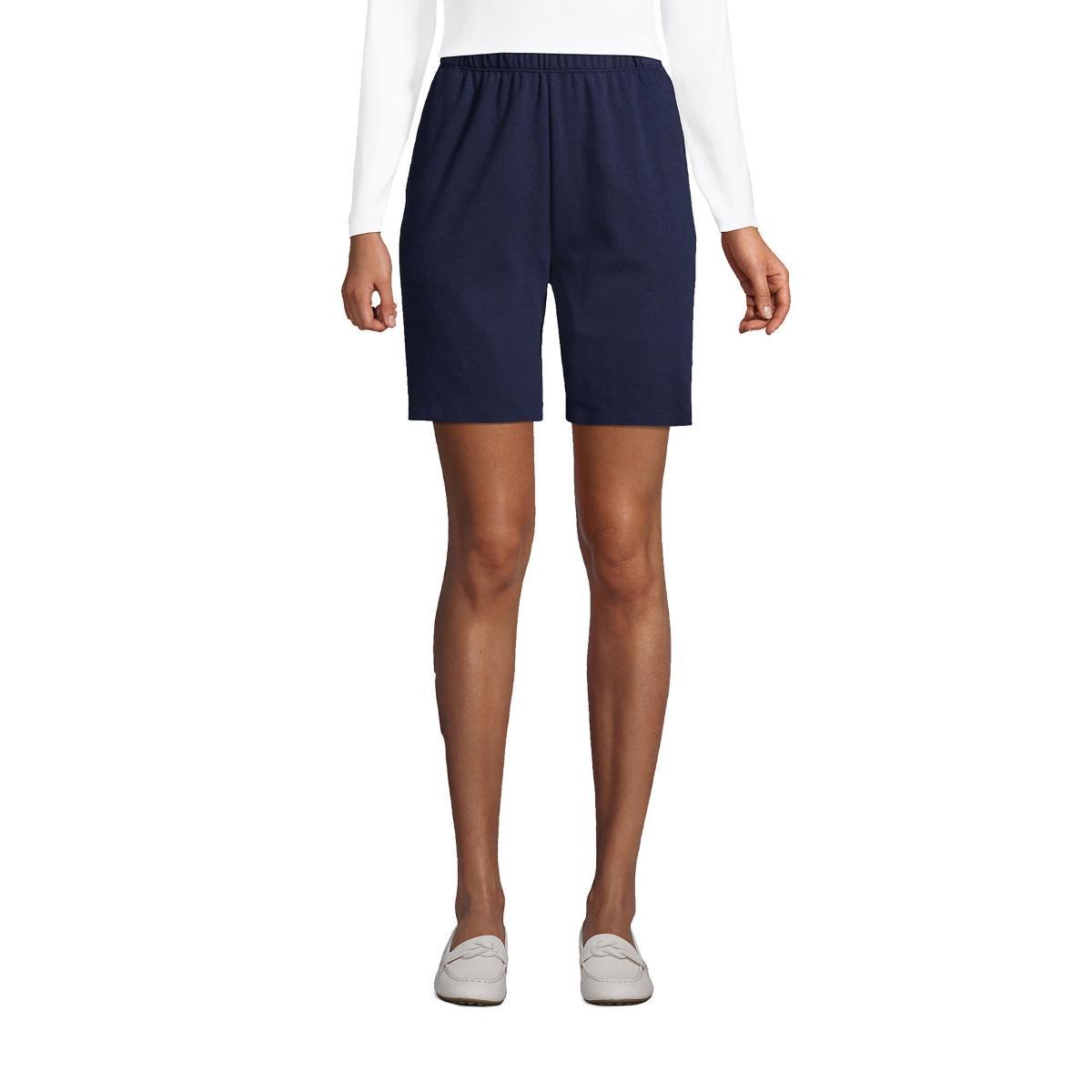 Petite Lands End Sport Knit Pull-On Shorts, Womens Product Image