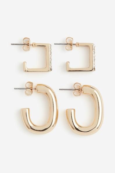 2 Pairs Hoop Earrings Product Image