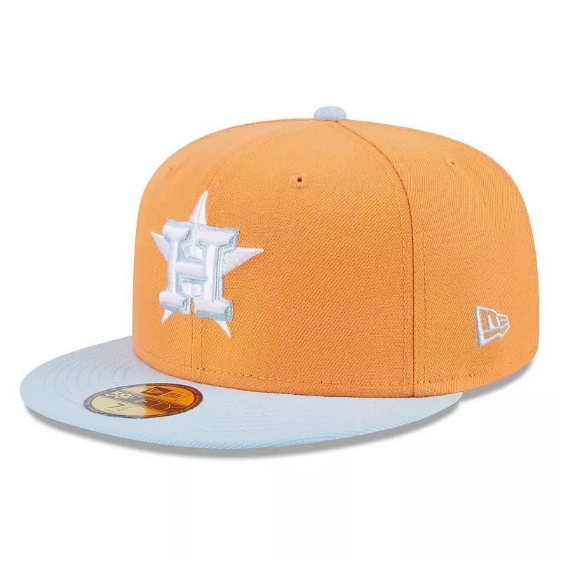 Mens New Era /Light Blue Houston Astros Spring Color Basic Two-Tone 59FIFTY Fitted Hat Product Image