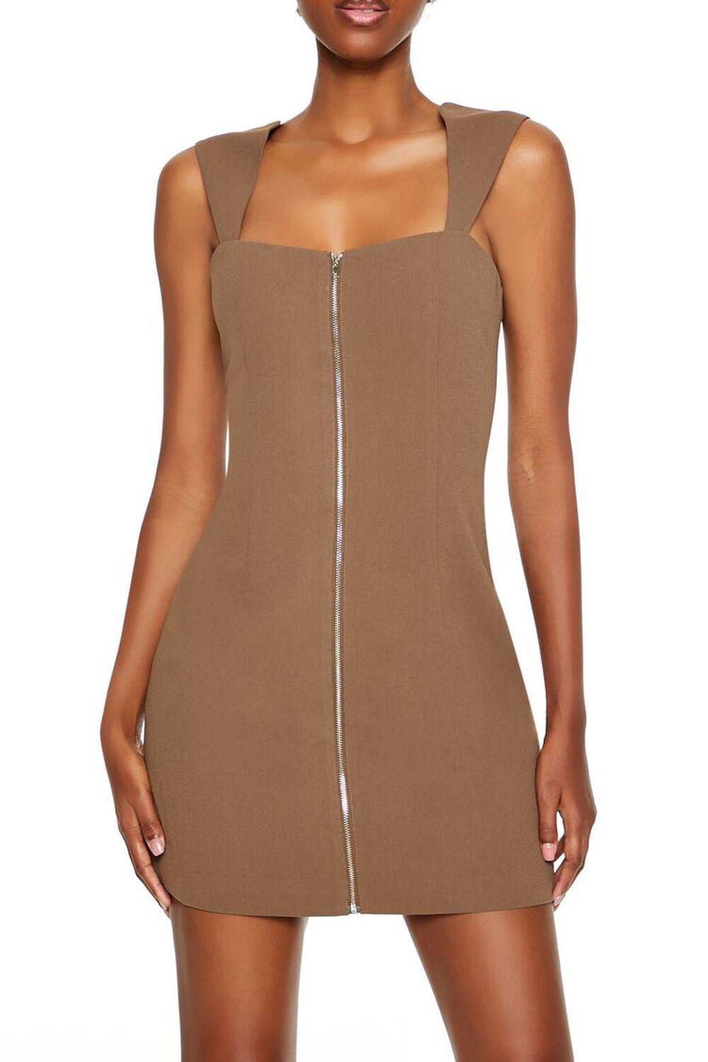 Bodycon Zip-Up Mini Dress | Forever 21 Product Image