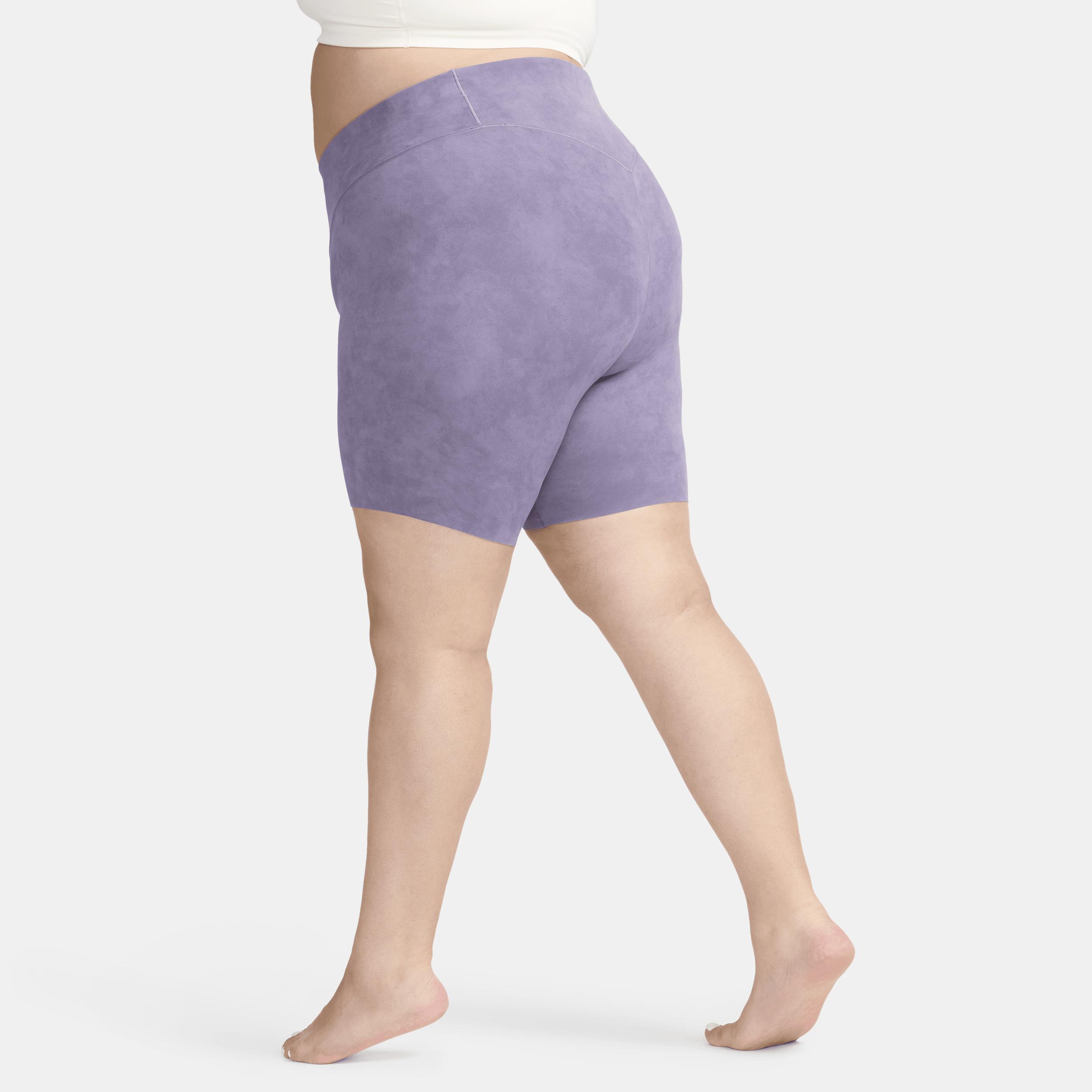 Nike Womens Zenvy Tie-Dye Gentle-Support High-Waisted 8 Biker Shorts (Plus Size) Product Image