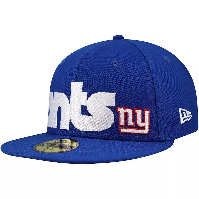 Mens New Era Royal New York Giants Checkered Undervisor 59FIFTY Fitted Hat Product Image