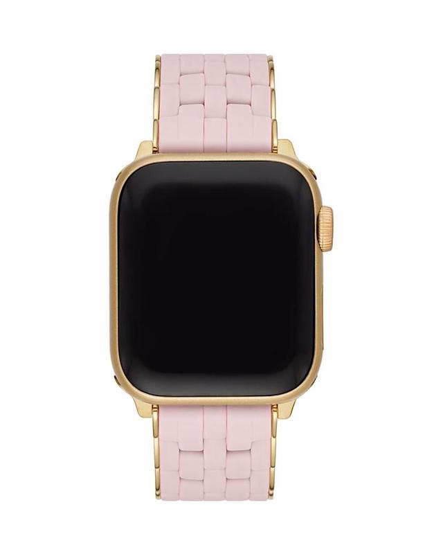 Womens Goldtone Stainless Steel & Silicone Tri-Link Apple Watch Bracelet/38/40/41 & 42/44/45/49MM Product Image