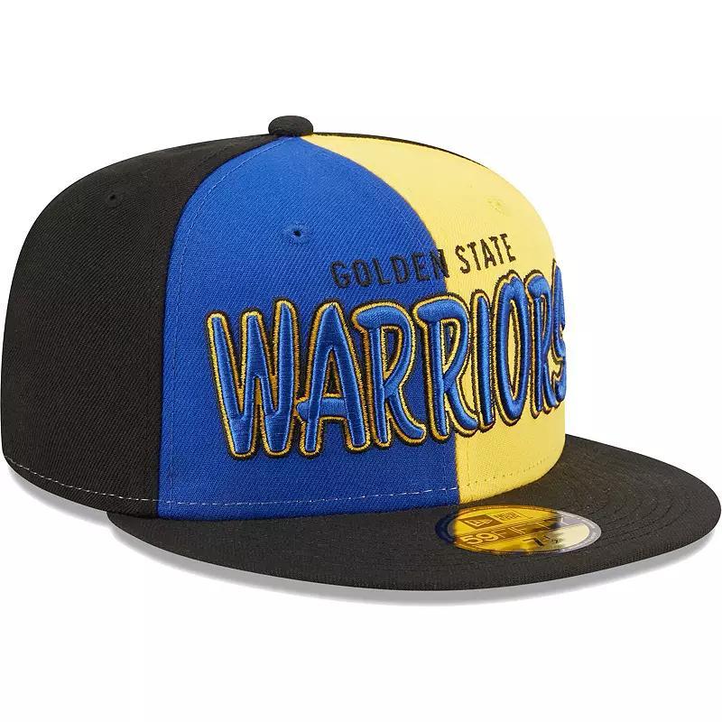 Mens New Era Black Golden State Warriors Pop Front 59FIFTY Fitted Hat - Black Product Image