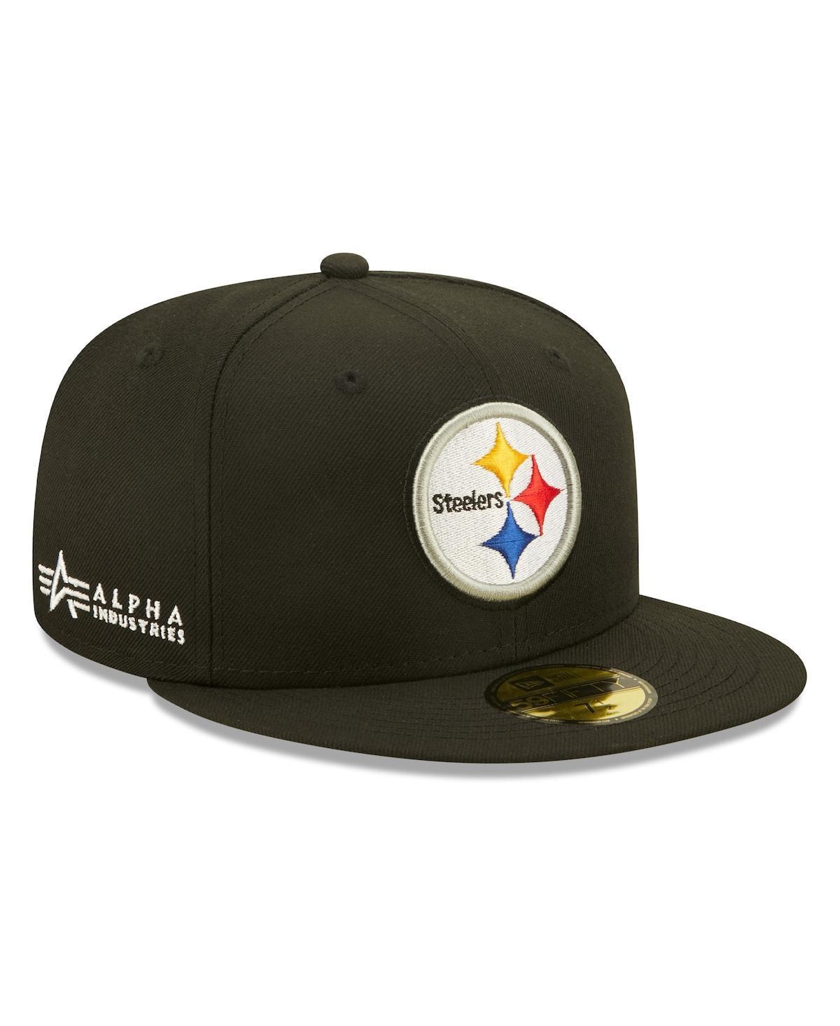 Mens New Era X Alpha Industries Black Pittsburgh Steelers Alpha 59Fifty Fitted Hat Product Image