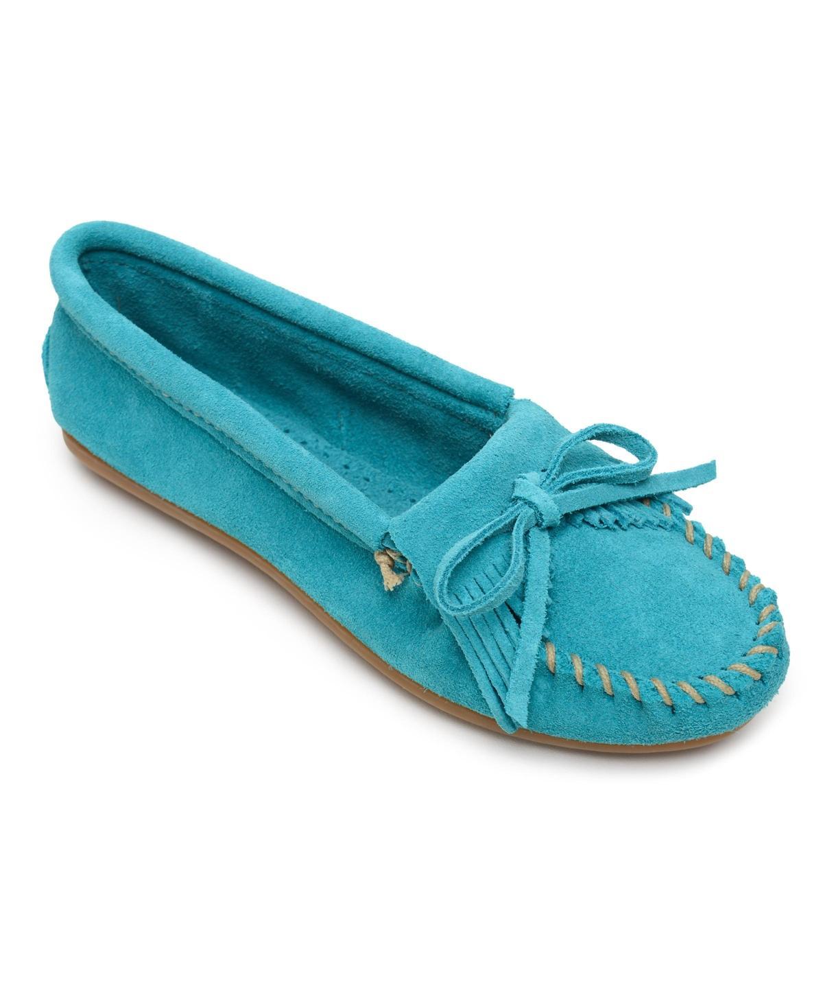 Minnetonka Kilty Suede Moc Suede) Women's Moccasin Shoes Product Image