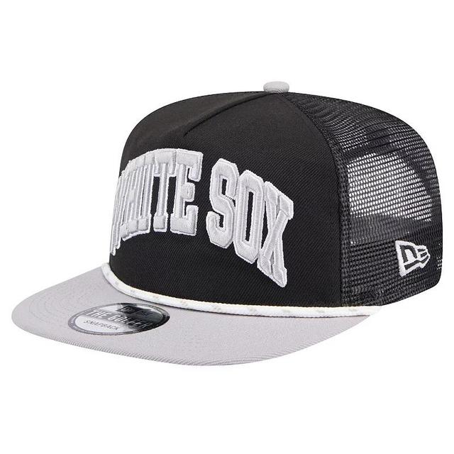 New Era Mens Chicago White Sox New Era White Sox Golfer Throwback Snapback - Mens Black/Brown Product Image