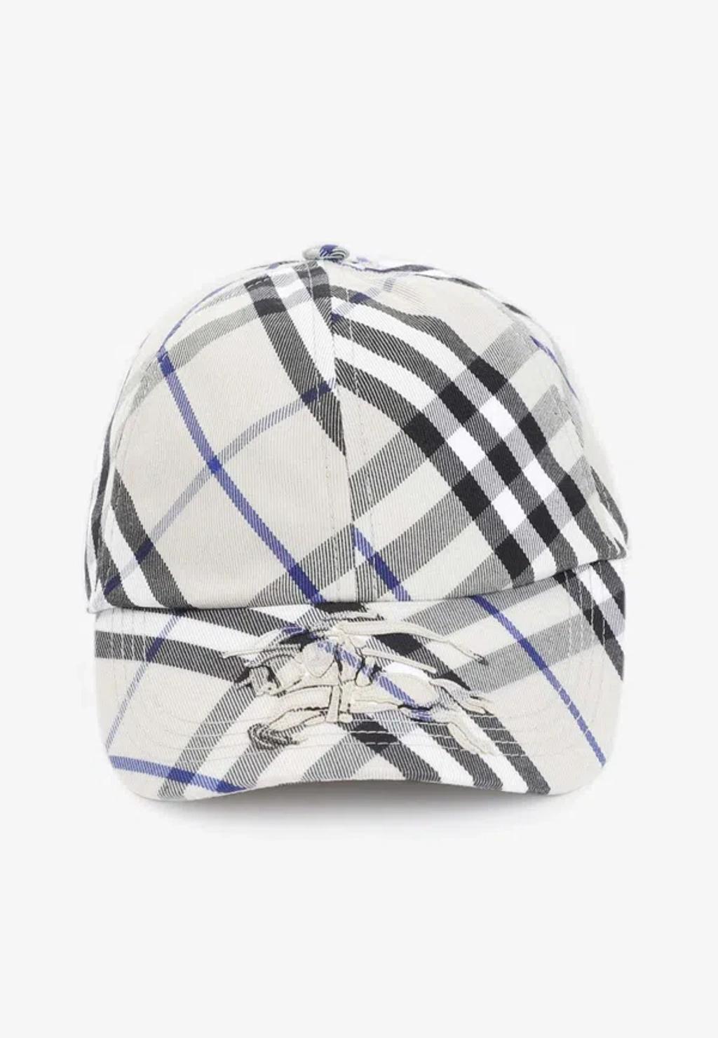 BURBERRY Checked Baseball Cap In Multicolor Product Image