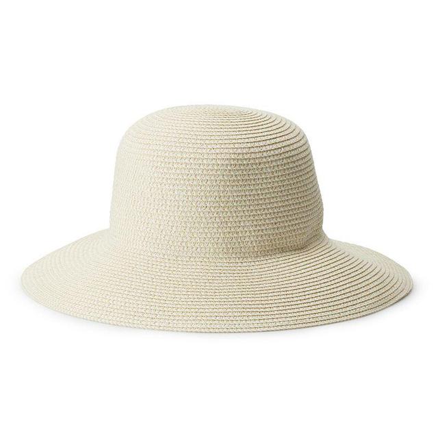 Womens Sonoma Goods For Life Packable Straw Floppy Hat, White Product Image