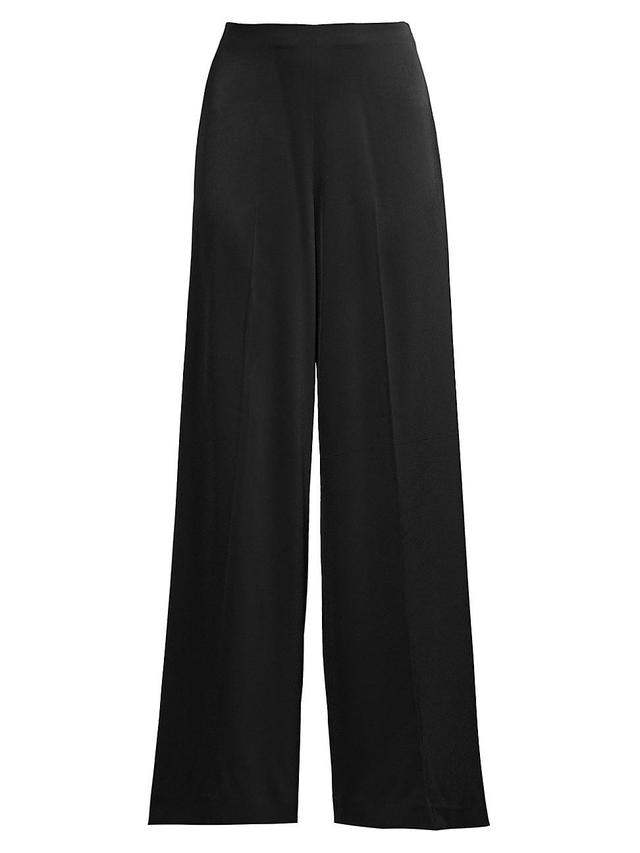 Womens Crepe Wide-Leg Pants Product Image