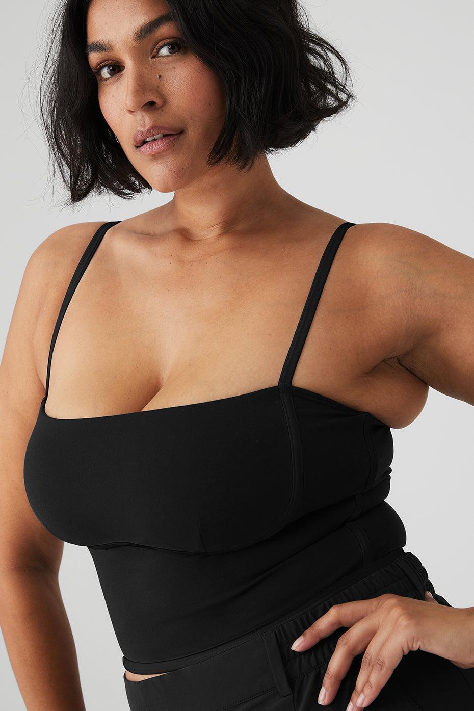 Airbrush Streamlined Bra Tank - Black Product Image