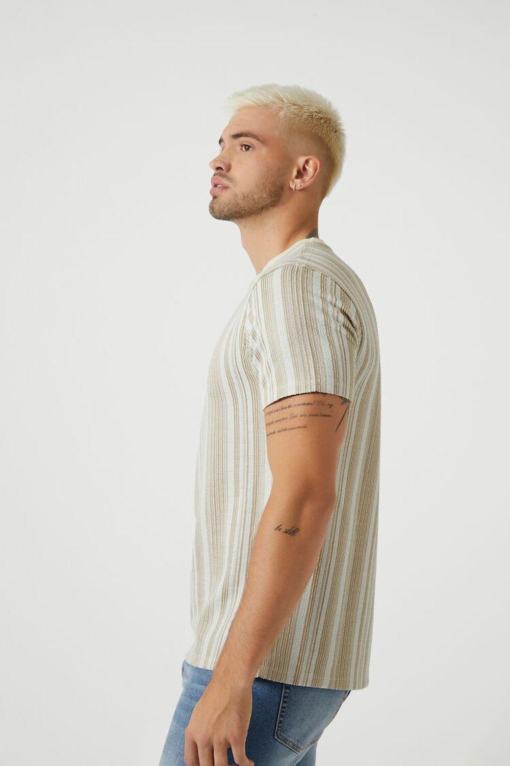 Striped Contrast Crew Tee | Forever 21 Product Image