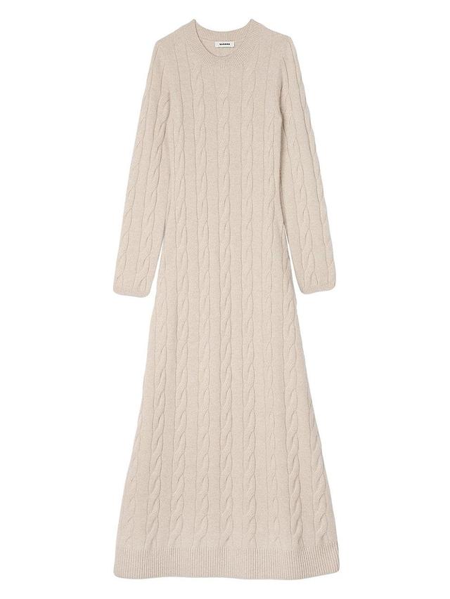 Womens Cable Knit Maxi Dress Product Image