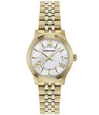 Womens Ferragamo Duo Goldtone Stainless Steel Bracelet Watch/28MM Product Image