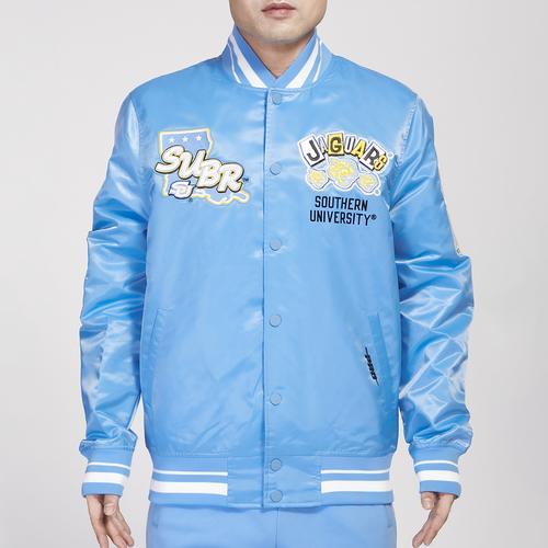 Pro Standard Mens Southern Homecoming Satin Jacket - Blue/Blue Product Image