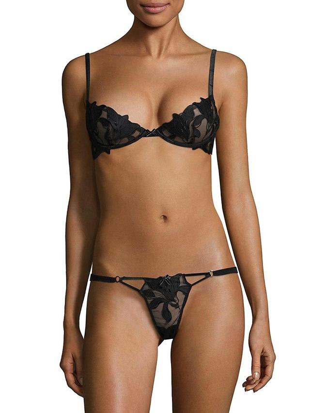 Womens Lace Plunge Demi Bra Product Image