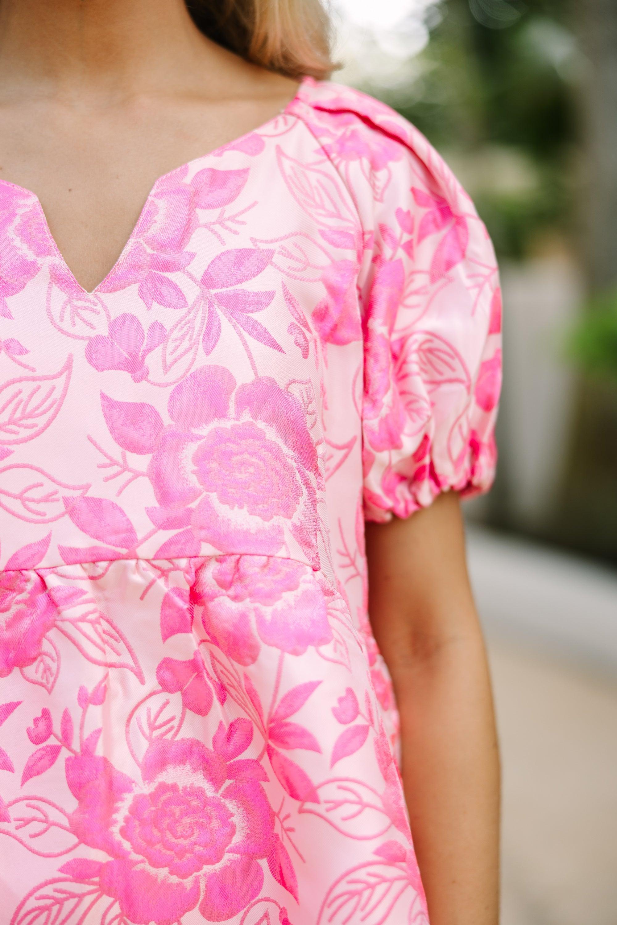 Sweet New Days Pink Floral Blouse Female Product Image