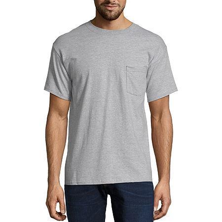 Hanes Mens Beefy-T Short Sleeve Pocket Tee, X-large , Blue Product Image