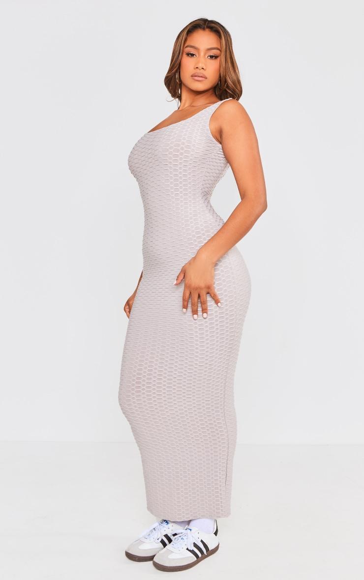 Stone Textured Scoop Neck Midaxi Dress Product Image