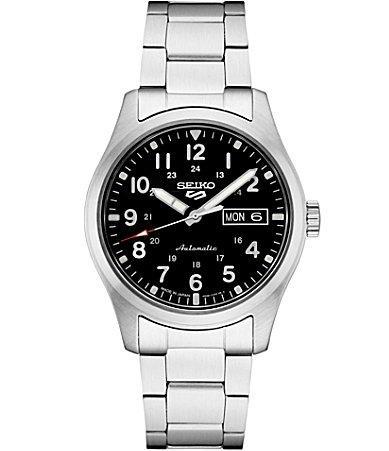 Seiko Mens Automatic 5 Sports Stainless Steel Bracelet Watch 42.5mm Product Image