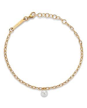 Zoe Chicco 14K Yellow Gold Pearls Cultured Freshwater Pearl Dangle Chain Link Bracelet Product Image