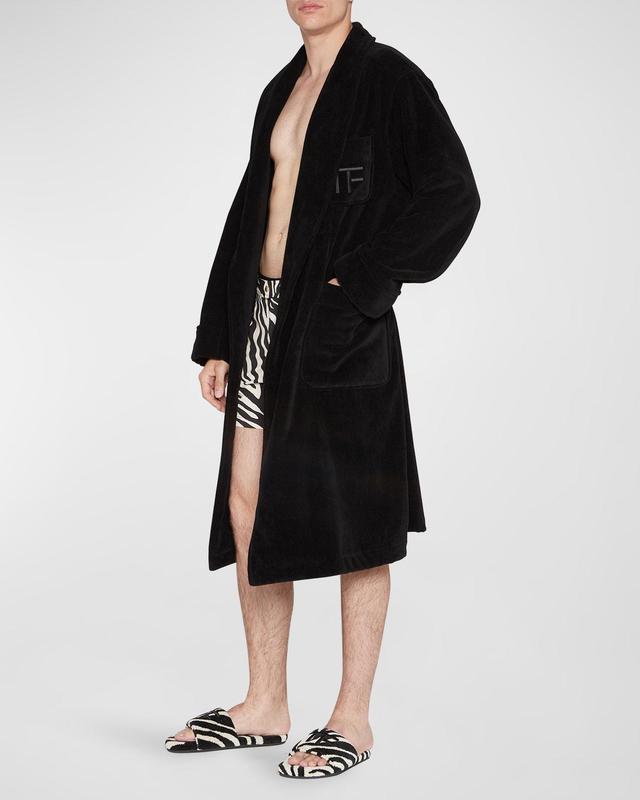 Mens Tonal TF-Logo Cotton Robe Product Image