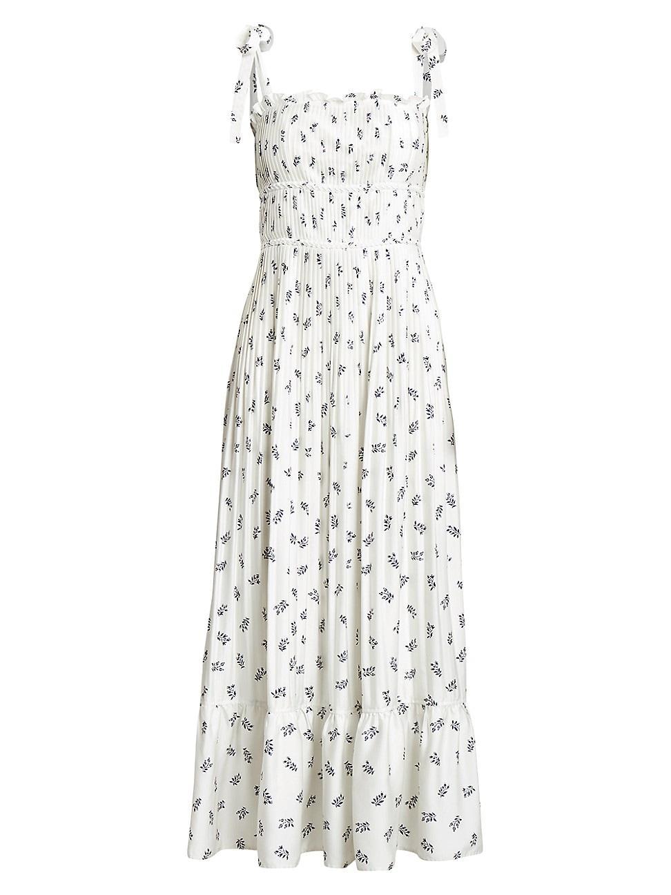 Womens Floral Tie-Strap Maxi Dress Product Image