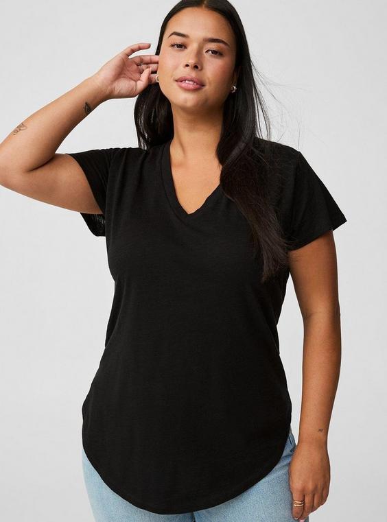 Heritage Slub V-Neck Side Slit Tee product image