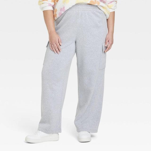 Womens Cargo Graphic Pants - Gray Product Image