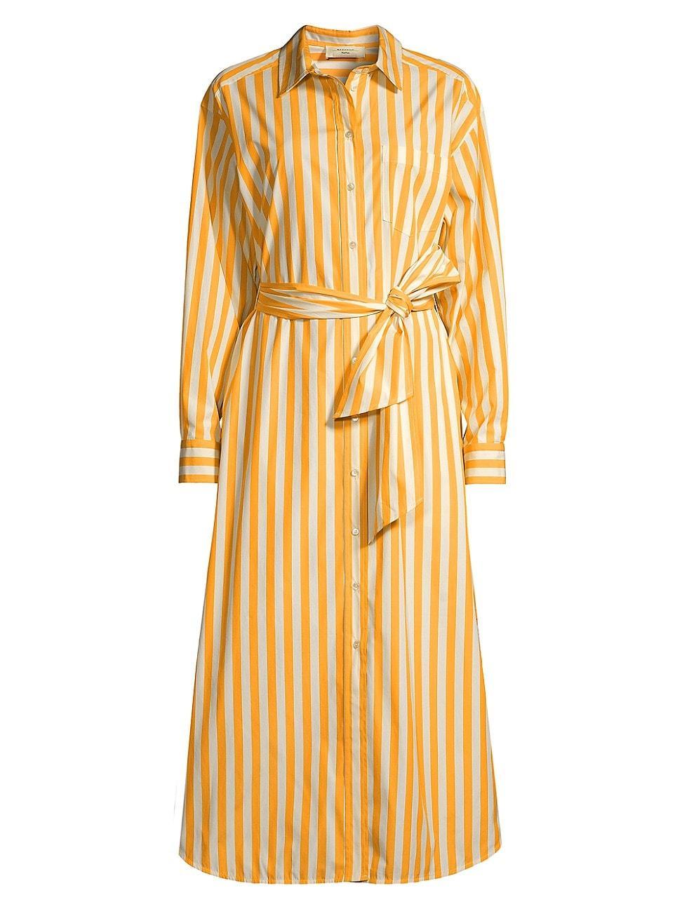 Womens Falasco Striped Cotton Midi-Shirtdress Product Image