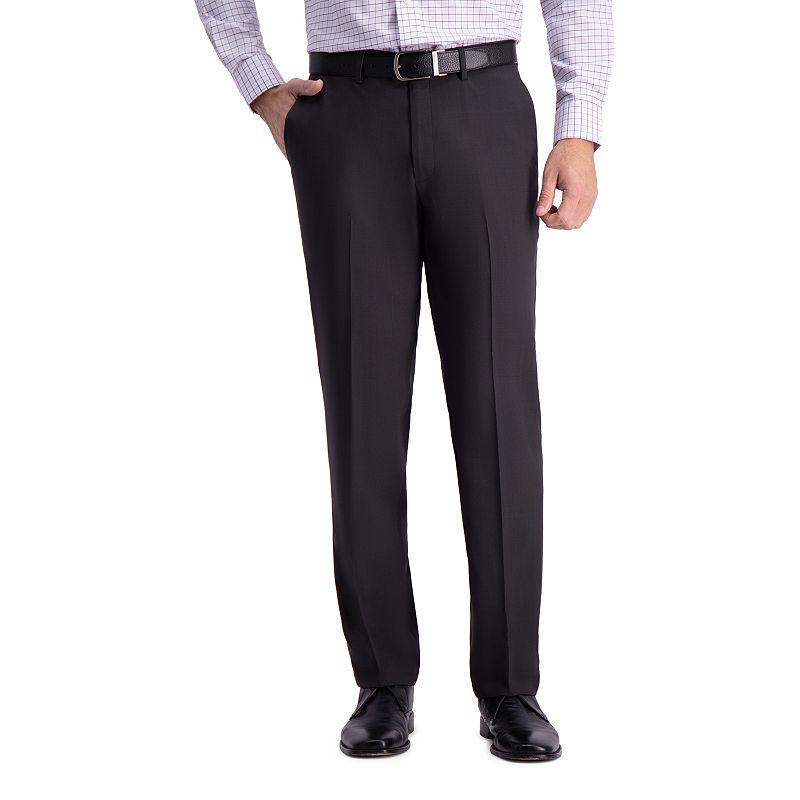 Mens Haggar Premium Comfort Straight-Fit Flat-Front Dress Pants Medium Green Product Image