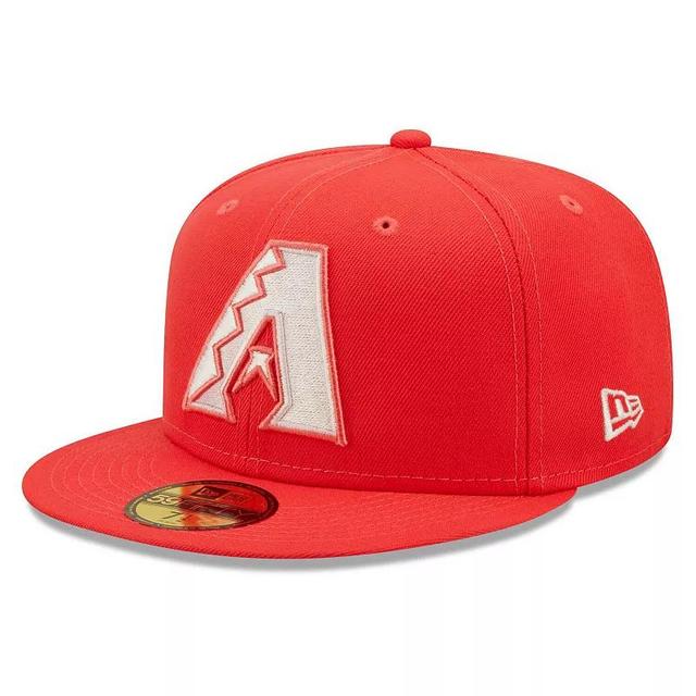 Mens New Era Arizona Diamondbacks Lava Highlighter Logo 59FIFTY Fitted Hat Product Image