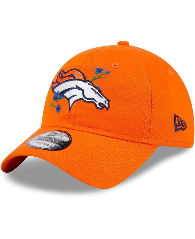 Womens New Era Orange Denver Broncos Gameday Flower 9TWENTY Adjustable Hat Product Image