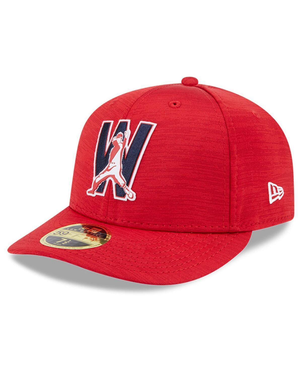 Mens New Era Red Washington Nationals 2023 Clubhouse Low Profile 59FIFTY Fitted Hat Product Image