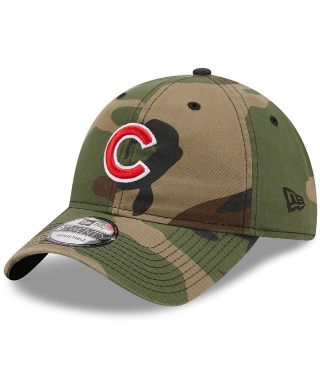 Men's New Era Camo Chicago Cubs Woodland Core Classic 9TWENTY Adjustable Hat Product Image