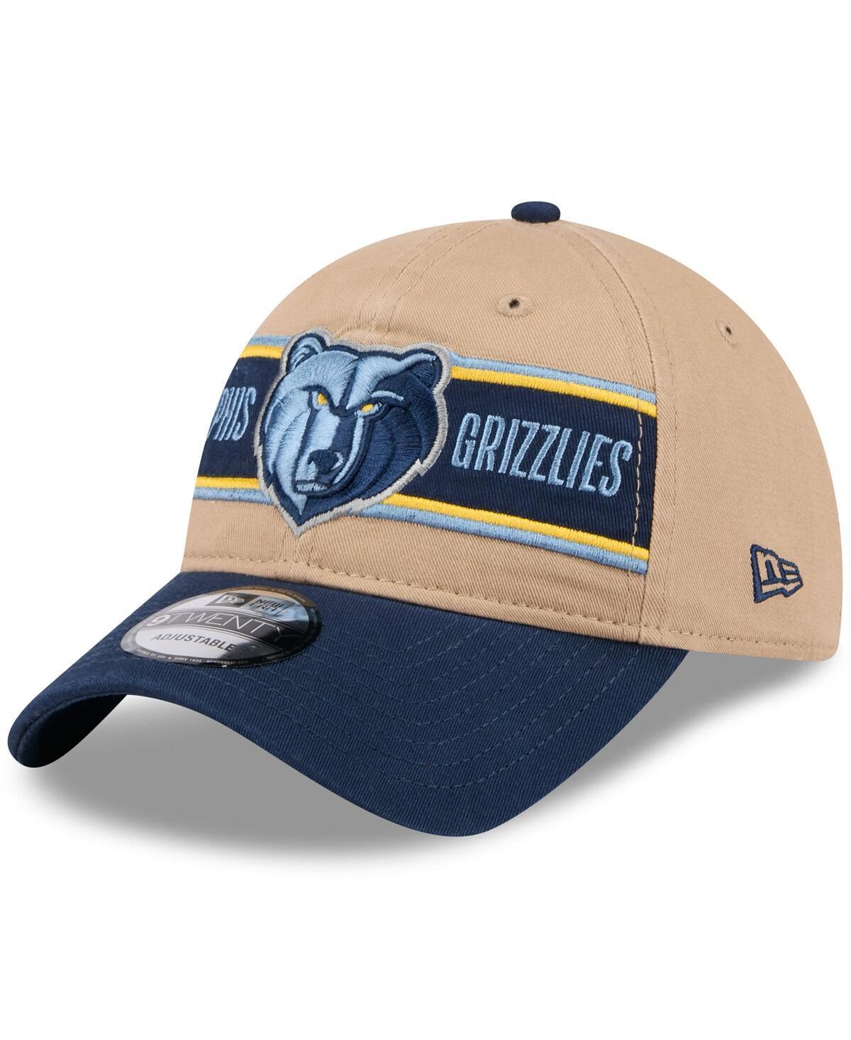 Mens New Era Tan/Navy Memphis Grizzlies 2024 NBA Draft 9TWENTY Adjustable Hat Product Image