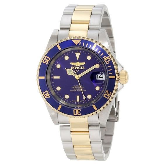 Men's Invicta Pro Diver Automatic Two-Tone Watch with Blue Dial (Model: 8928C) Product Image