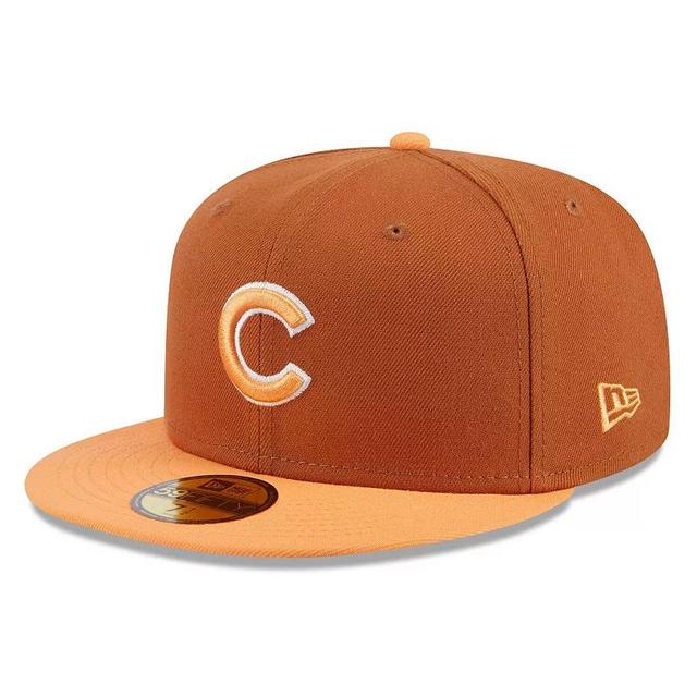 Mens New Era /Orange Chicago Cubs Spring Color Basic Two-Tone 59FIFTY Fitted Hat Product Image