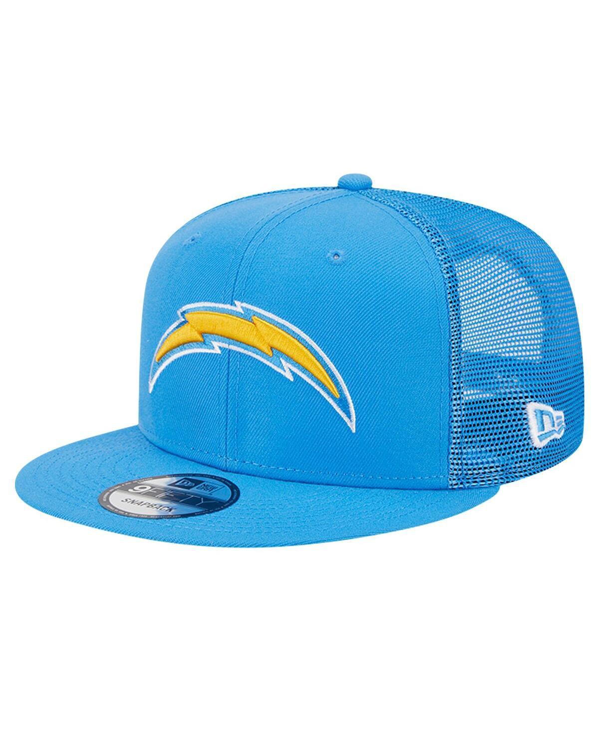 Mens New Era Powder Blue Los Angeles Chargers Main Trucker 9FIFTY Snapback Hat Product Image