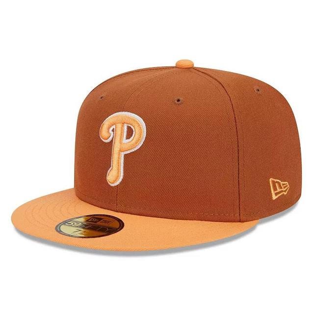 Mens New Era /Orange Philadelphia Phillies Spring Color Basic Two-Tone 59FIFTY Fitted Hat Product Image