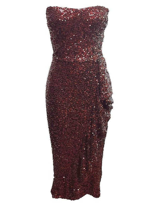 Dress the Population Alexis Sequin Strapless Sheath Dress Product Image