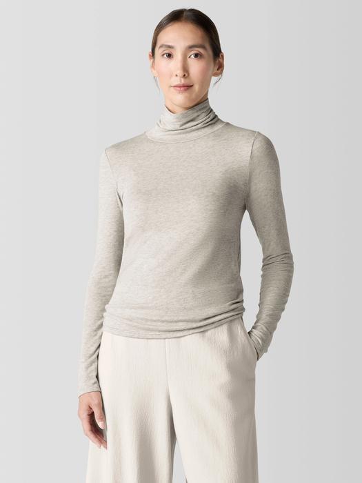 Sheer Knit Turtleneck Top Product Image