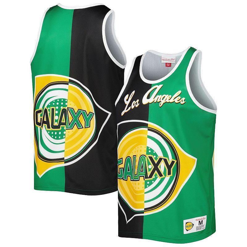 Mens Mitchell & Ness Black La Galaxy Sublimated Split Logo Tank Top - Black Product Image