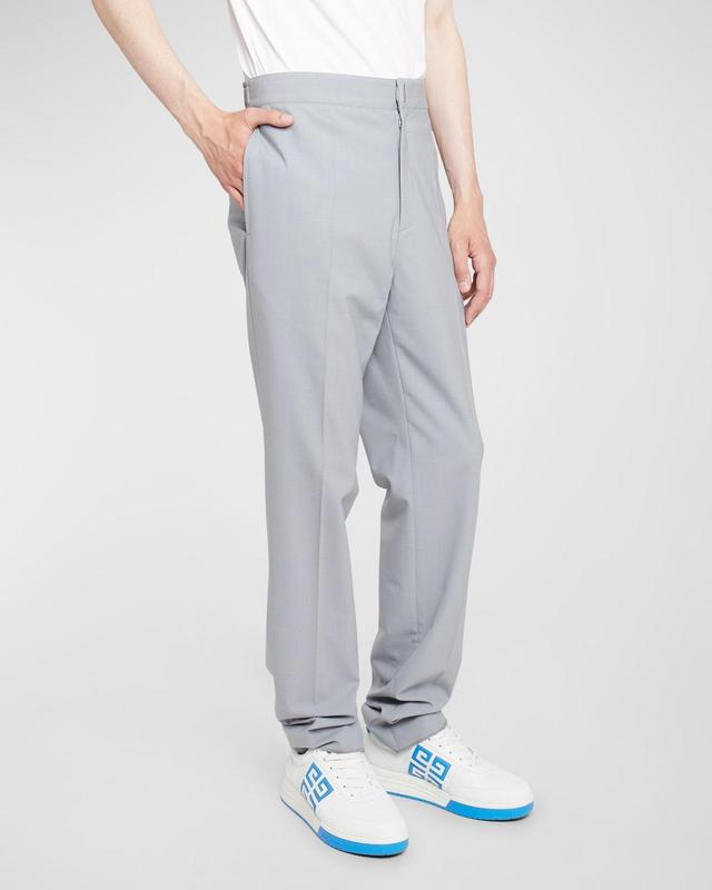 Mens Slim-Fit Wool Stretch Trousers Product Image