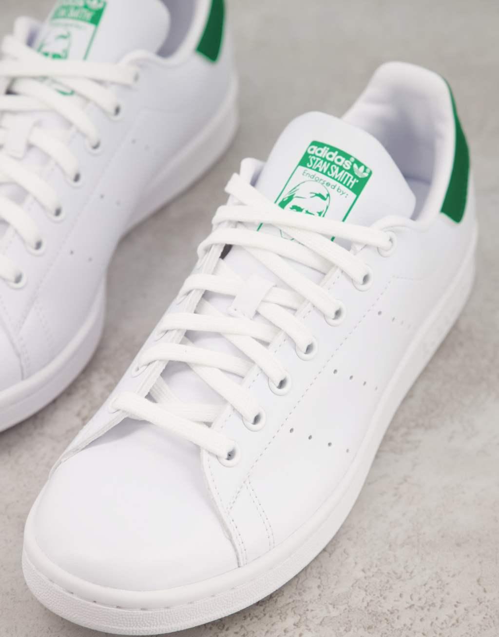 adidas Originals Stan Smith in White & Green - White. Size 9.5 (also in 12, 6, 8.5, Mens 9 / Womens 10, Mens 9.5 / Womens 10.5). Product Image