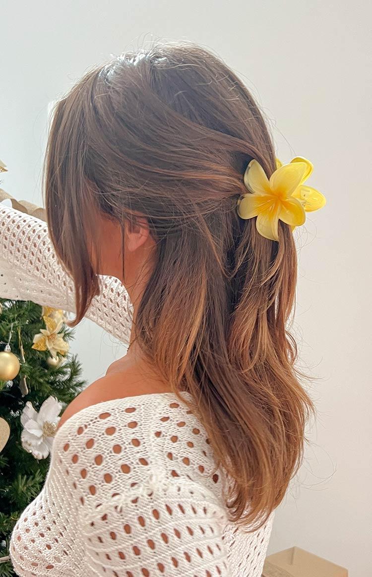 Frangipani Yellow Flower Clip Product Image