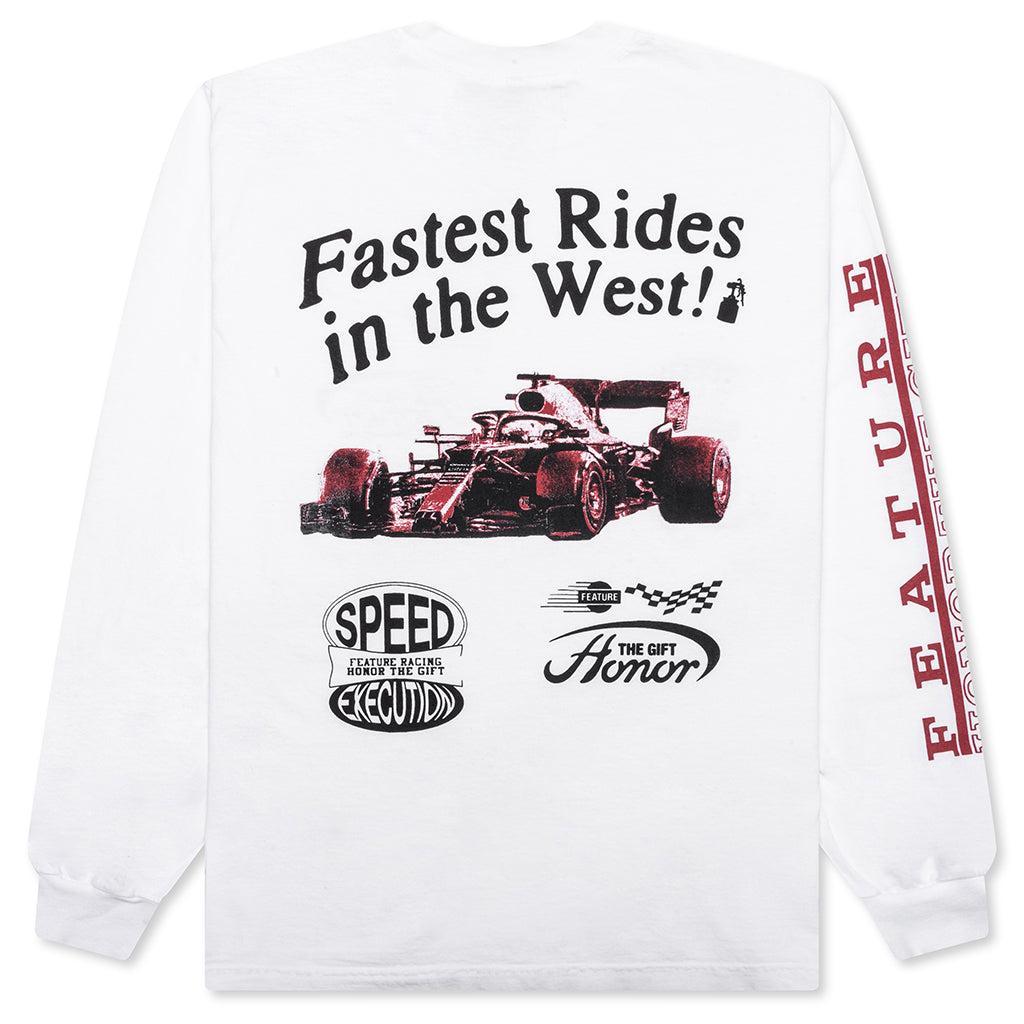 Feature x Honor The Gift Fastest Rides L/S Tee - White Male Product Image